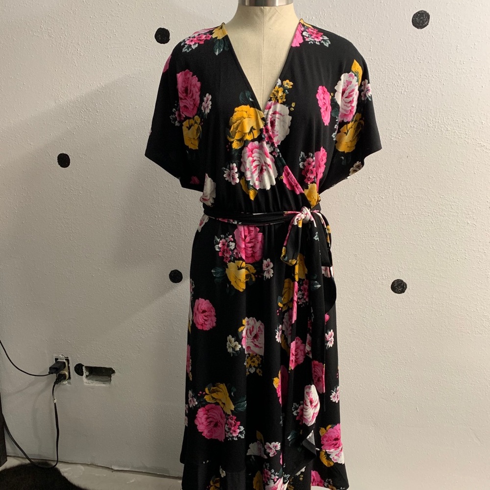 Torrid Floral Wrap Dress